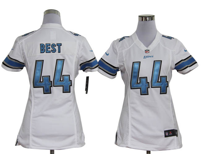 Nike Team Jersey Detroit Lions 44 Jahvid Best White Game